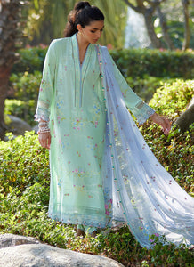 Farah Talib by Suay Embroidered Lawn Suits Unstitched 3 Piece FTA-11-24 MISORA MINT - Luxury Collection