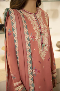 Zaha Embroidered Lawn Suits Unstitched 3 Piece ZL24-02B - Summer Collection