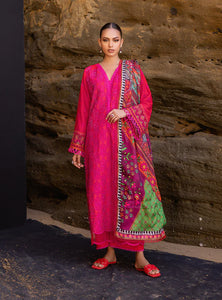 Zainab Chottani Chikankari Lawn Suits Unstitched 3 Piece ZC24 D-6B LAALI - Summer Collection