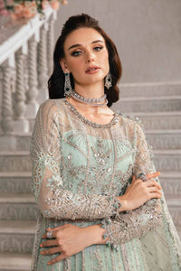 Maria B Mbroidered  Embroidered Suit Unstitched 3 PieceBD-2803-AQUA- D-03 - Luxury Collection