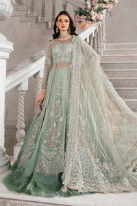 Maria B Mbroidered  Embroidered Suit Unstitched 3 PieceBD-2803-AQUA- D-03 - Luxury Collection