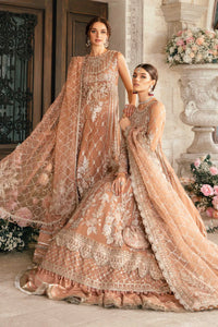 Maria B Mbroidered  Embroidered Suit Unstitched 3 Piece BD-2804-ASH PINK- Luxury Collection
