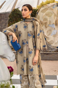 Maria.B M.Prints Unstitched Embroidered Lawn 3Pc Suit MPT-2105-B-Summer Collection