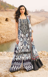 Asifa Nabeel by Meraki Embroidered Lawn Suits Unstitched 3 Piece STARLETE-U141M0-08 | Unstitched Lawn