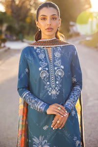 Zaha Embroidered Lawn Suits Unstitched 3 Piece ZL24-05B - Summer Collection