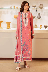 Zaha Embroidered Lawn Suits Unstitched 3 Piece ZL24-02B - Summer Collection