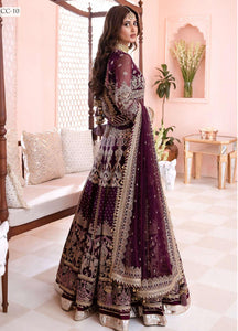 Asim Jofa Chandni Embroidered Chiffon Suits Unstitched 3 Piece  AJCC-10 - Luxury Collection