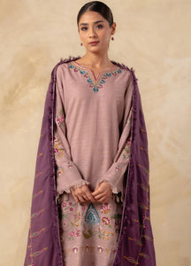 Coco By Zara Shahjahan Embroidered Khaddar Suits Unstitched 3 Piece ZW23-1A - Winter Collection