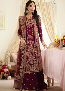 Qalamkar Dilnaaz Embroidered Organza Suits Unstitched 3 Piece  DN-7 Aleena - Wedding Collection