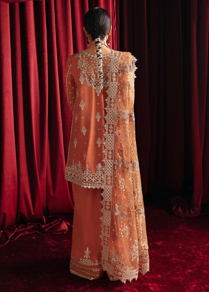 Qalamkar Heer Ranjha Embroidered Raw Silk Suits Unstitched 3 Piece HR-07 NOOR Luxury Formal Wedding Collection