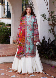 Hussain Rehar Embroidered Lawn Suits Unstitched 3 Piece FLORET- Luxury Collection