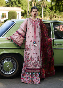 Hussain Rehar Embroidered Lawn Suit Unstitched 3 Piece HRR24SSL Sakura- Summer Collection