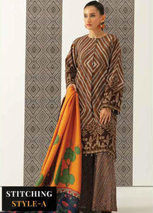 Maria B M Basics Embroidered Khaddar Suits Unstitched 3 Piece MB-US23-208-B- Winter Collection
