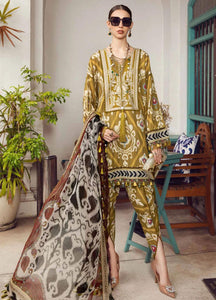 Maria B M Prints  Embroidered Cambric Suits Unstitched 3 Piece 4A - Winter Collection