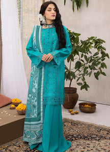 Mehru By Mahnur Embroidered Linen Suits Unstitched 3 Piece D-02 - Winter Collection