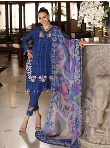 Noor By Saadia Asad Embroidered Lawn Suit Unstitched 3 Piece D-10B- Luxury Summer Collection