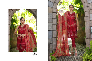 Noor By Saadia Asad Embroidered Lawn Suit Unstitched 3 Piece D-12A- Luxury Summer Collection
