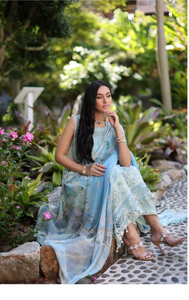 Noor By Saadia Asad Embroidered Lawn Suit Unstitched 3 Piece D-2A- Luxury Summer Collection