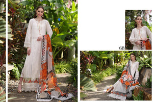 Noor By Saadia Asad Embroidered Lawn Suit Unstitched 3 Piece D-6B- Luxury Summer Collection