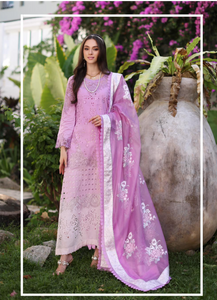 Noor By Saadia Asad Embroidered Lawn Suit Unstitched 3 Piece D-9A- Luxury Summer Collection