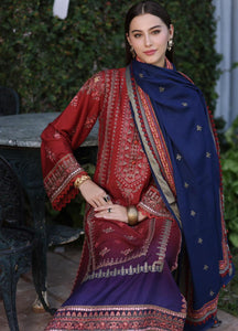 Noor By Saadia Asad Embroidered Linen Suits Unstitched 3 Piece D2 - Winter Collection