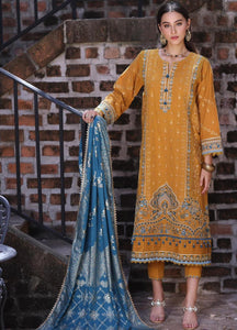 Noor By Saadia Asad Embroidered Linen Suits Unstitched 3 Piece D4 - Winter Collection