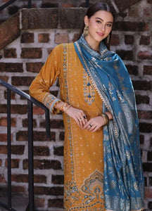 Noor By Saadia Asad Embroidered Linen Suits Unstitched 3 Piece D4 - Winter Collection