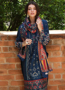 Noor By Saadia Asad Embroidered Linen Suits Unstitched 3 Piece D5- Winter Collection