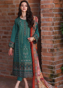 Noor By Saadia Asad Embroidered Linen Suits Unstitched 3 Piece D8 - Winter Collection
