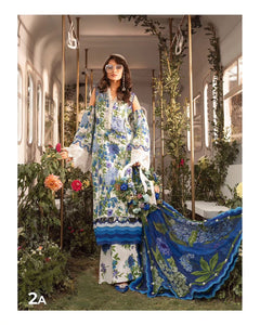 Maria.B M.Prints Unstitched Embroidered Lawn 3Pc Suit MPT-2102-B-Summer Collection