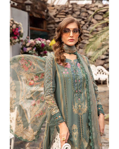 Maria.B M.Prints Unstitched Embroidered Lawn 3Pc Suit MPT-2104-B-Summer Collection