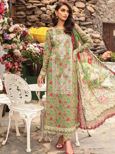 Maria.B M.Prints Unstitched Embroidered Lawn 3Pc Suit MPT-2113-B-Summer Collection