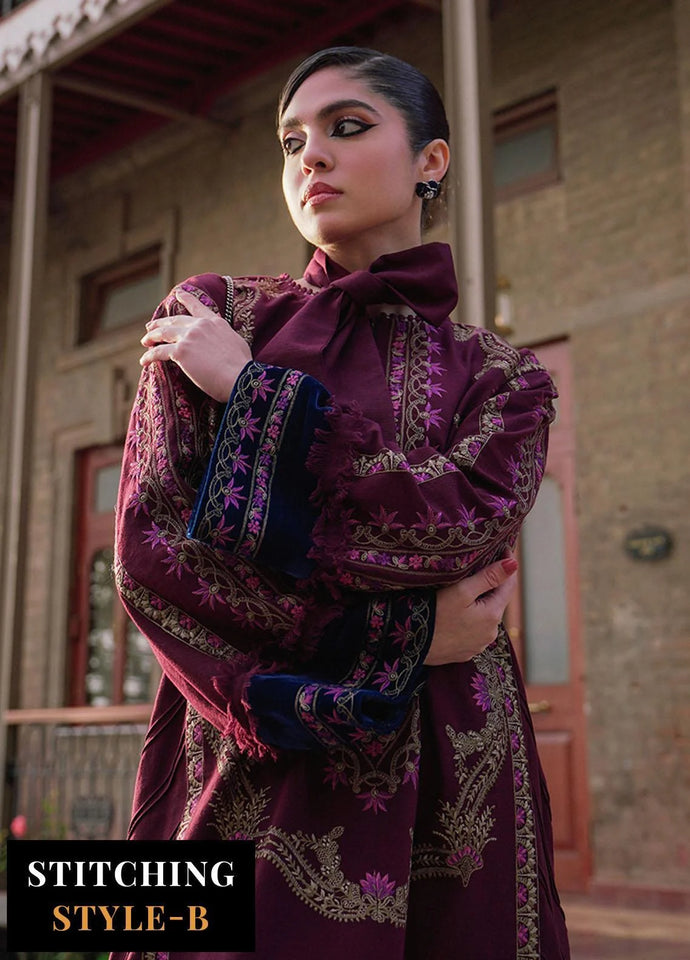 Saira Rizwan Embroidered Khaddar Suits Unstitched 3 Piece ZAYNEM SR-02- Winter Collection