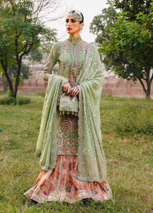 Hussain Rehar Zaib-un-Nisa  Embroidered Chiffon Suits Unstitched 4 Piece  Rang - Festive Wedding Collection