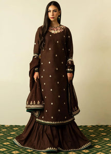 Zara Shahjahan Embroidered Suits Unstitched 3 Piece ZEL23-D4