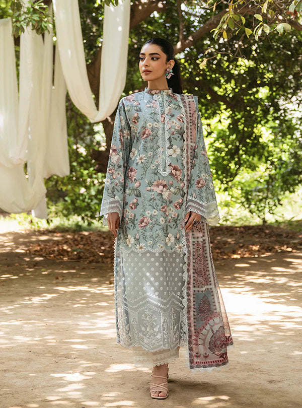 Zainab Chottani  by Tahra Embroidered Lawn Suit Unstitched 3 Piece ZCT24 SAMAHA - D 5A - Summer Collection