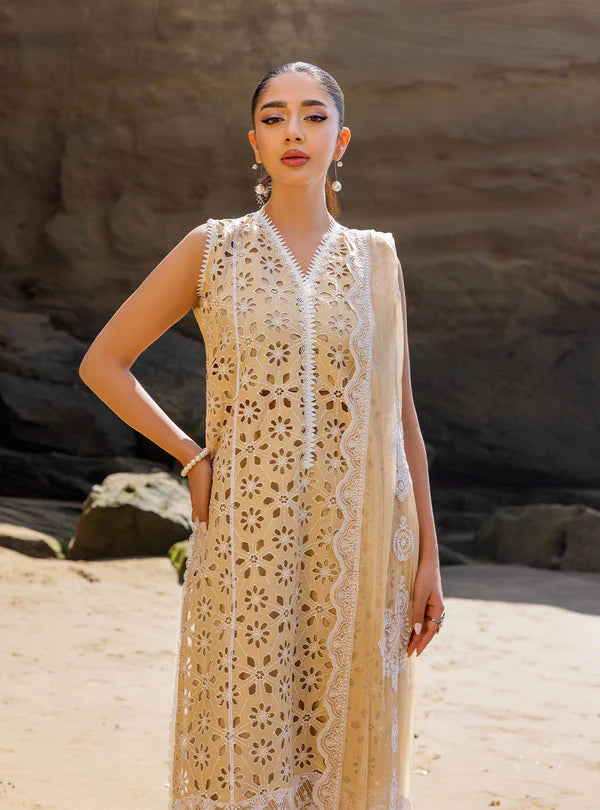 Zainab Chottani Chikankari Lawn Suits Unstitched 3 Piece ZC24 MOTIA - 7B - Summer Collection