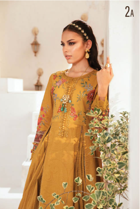 Maria B by M.Prints Embroidered Lawn Suit Unstitched 3 Piece MPT-2202-A - Summer Collection