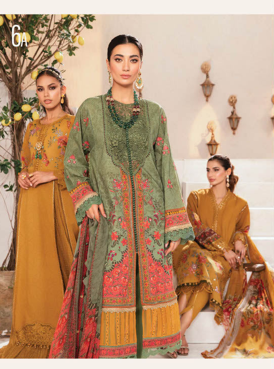Maria B by M.Prints Embroidered Lawn Suit Unstitched 3 Piece MPT-2206-A - Summer Collection