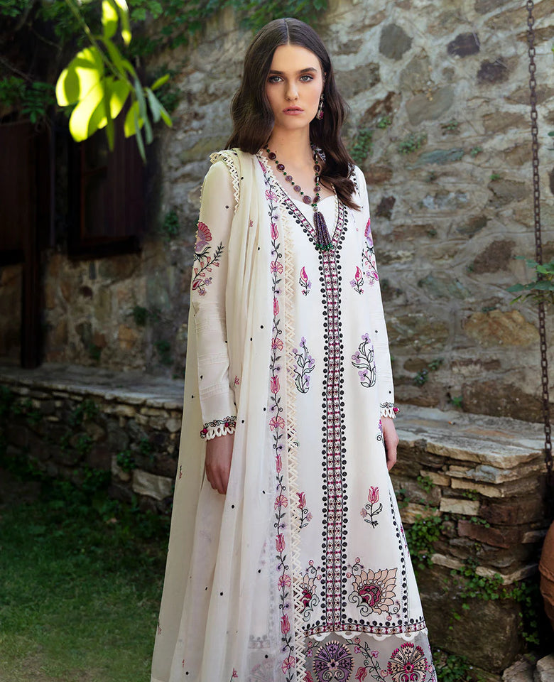 Republic WomensWear BY Aylin Embroidered Lawn Suits Unstitched 3 Piece RW24A Muguet (D1-B) - Summer Collection