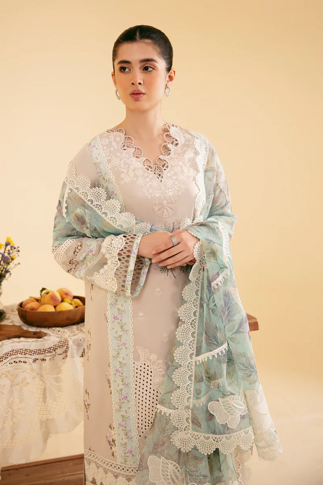 Qalamkar by Qlinekari Chikankari Lawn Suit Unstitched 3 Piece QLM24 SQQ-13 AYSEL- Summer Collection
