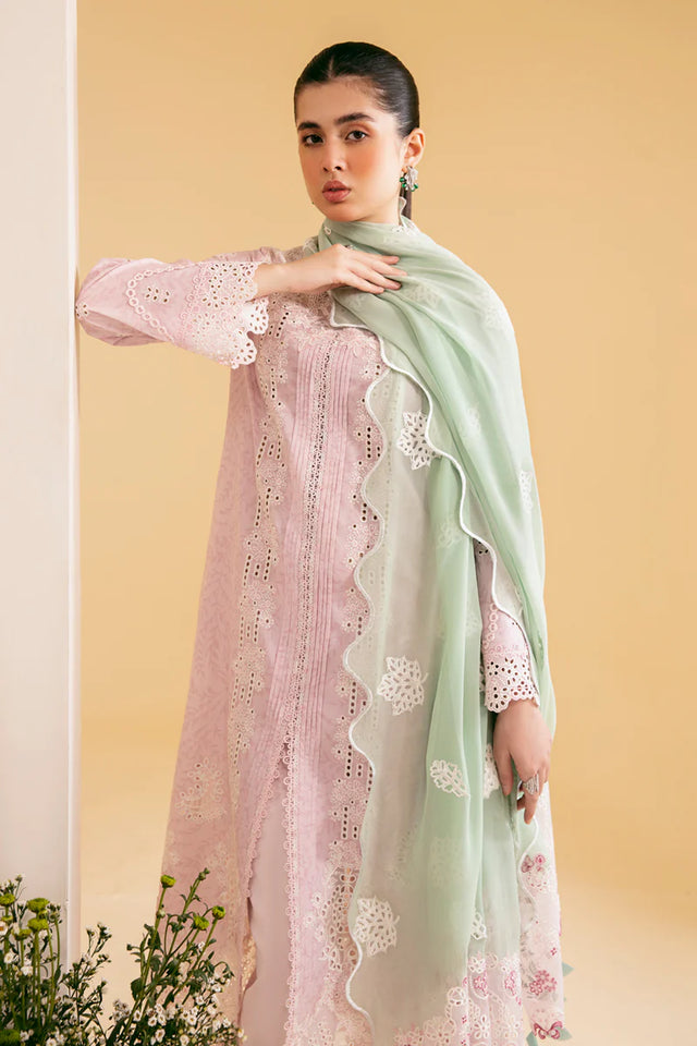 Qalamkar by Qlinekari Chikankari Lawn Suit Unstitched 3 Piece QLM24 SQQ-02 ASEMA- Summer Collection