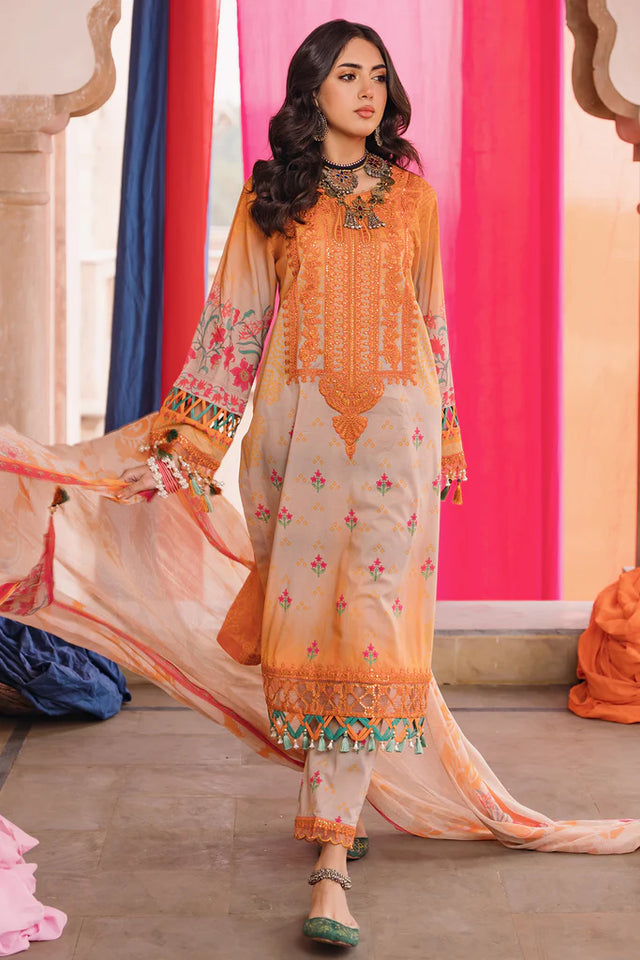 Charizma by Chunri Embroidered Lawn Suits Unstitched 3 Piece|CH4-09 Mishi'sCollection Charizma by Chunri Embroidered Lawn Suits Unstitched 3 Piece|CH4-09 Mishi'sCollection
