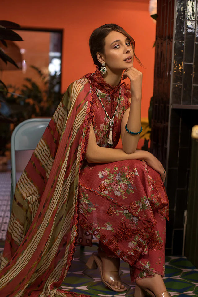 Sobia Nazir Summer Vital Embroidered Lawn Suits Unstitched 3 Piece SV24-5B-Summer Collection