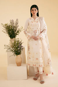 Qalamkar by Qlinekari Chikankari Lawn Suit Unstitched 3 Piece QLM24 SQQ-01 SEMAL- Summer Collection