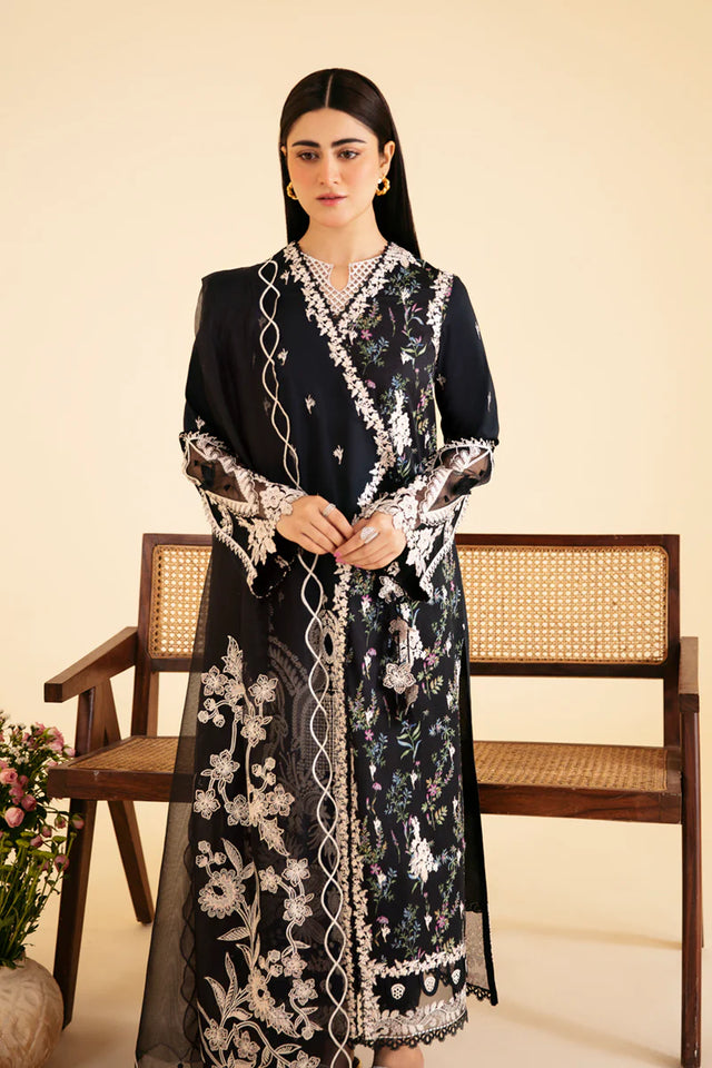 Qalamkar by Qlinekari Chikankari Lawn Suit Unstitched 3 Piece QLM24SQ-03 MARWA- Summer Collection