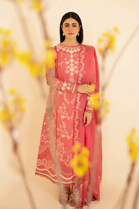 Qalamkar by Qlinekari Chikankari Lawn Suit Unstitched 3 Piece QLM24 SQQ-09 SENA- Summer Collection