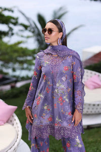 Noor by Saadia Asad Embroidered Lawn Suits Unstitched 3 Piece D4-B - Summer Collection