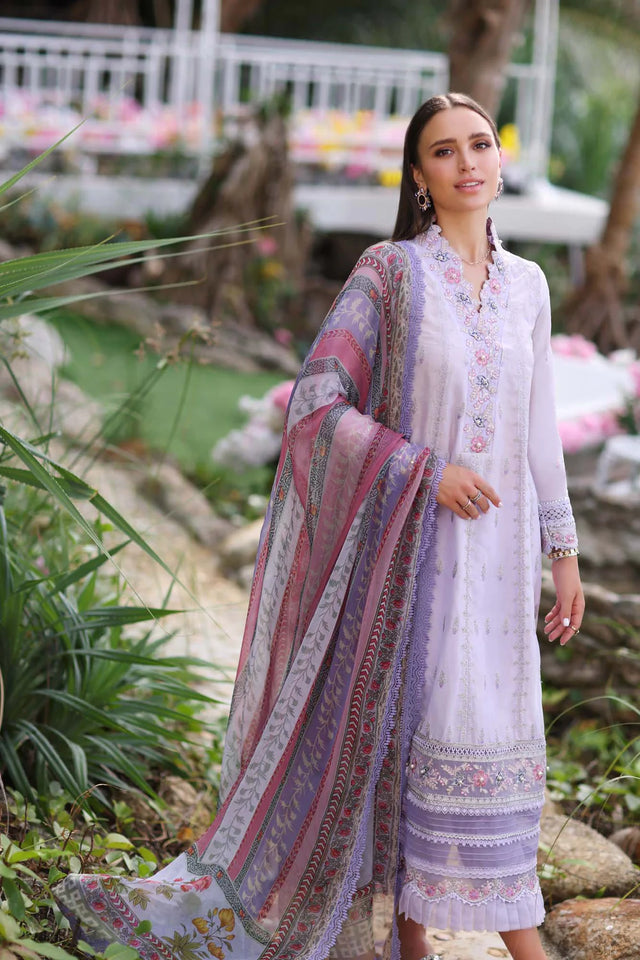 Noor by Saadia Asad Embroidered Lawn Suits Unstitched 3 Piece D3-B - Summer Collection