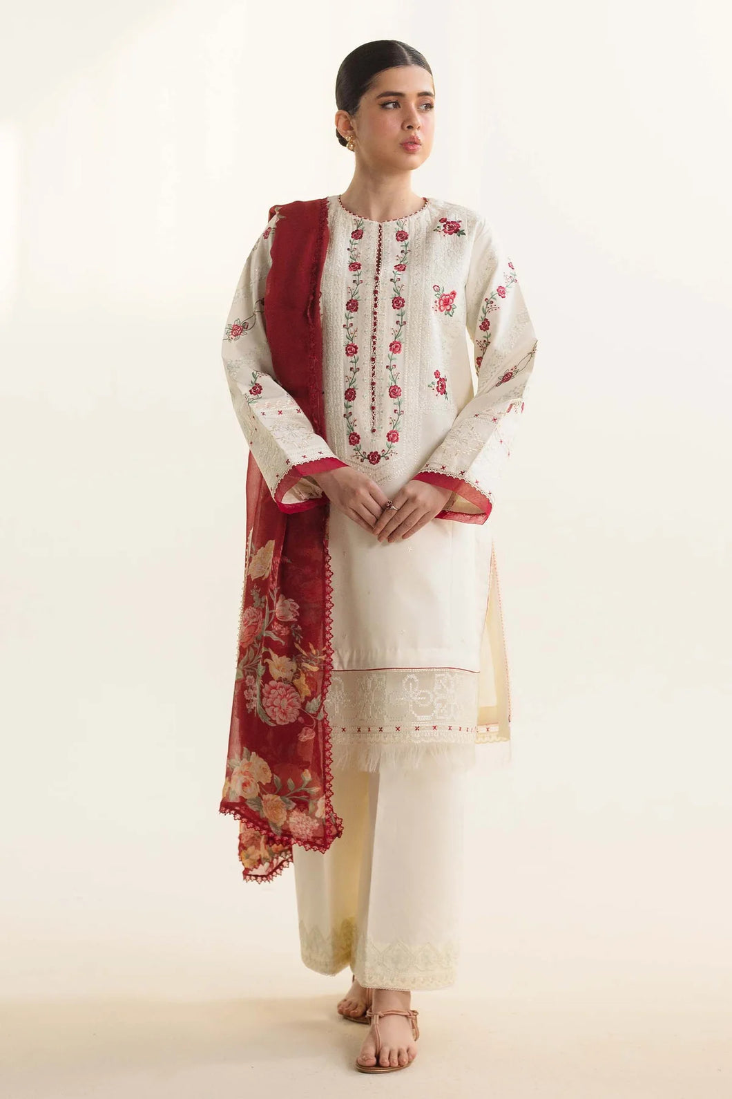 Coco by Zara Shahjahan VOLUME II 2024 Embroidered Lawn Suit Unstitched 3 Piece CZSEE24 AYRA-6A  - Summer Collection